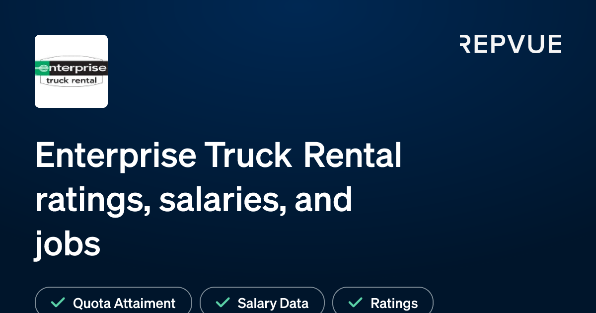 Enterprise Truck Rental Benefits RepVue